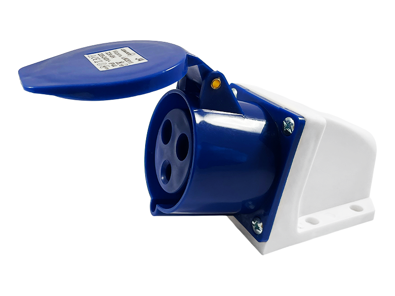 Розетка силова стаціонарна Lemanso LM2011 2п+н 32A 220-240V IP44 LEE-123 Синій (8616)