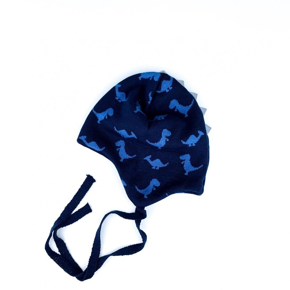 Детская шапка Luxyart Дракон р. 44-46 на 6-15 мес. Синий (TC-502)