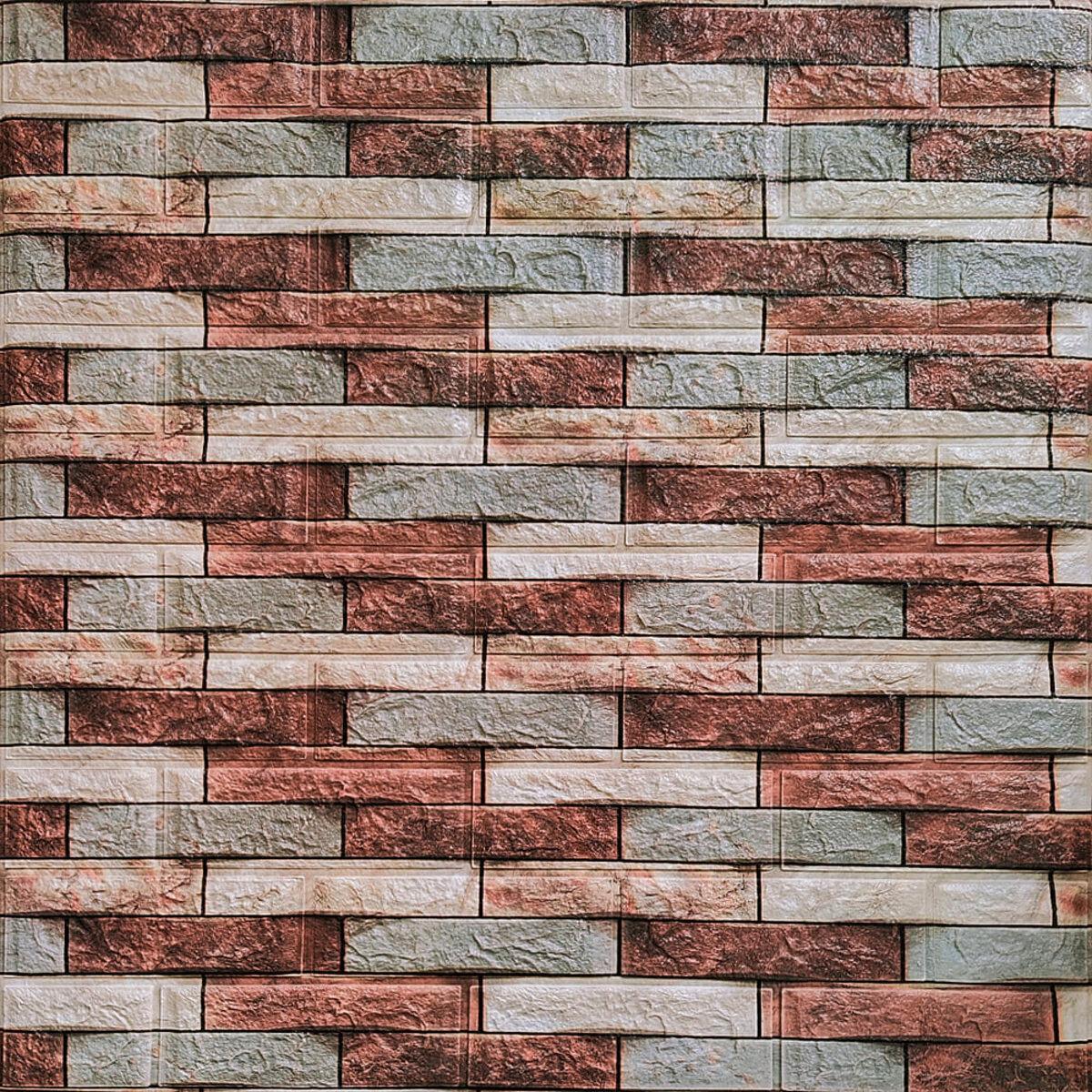 3D-панель декоративная 700х770х3 мм кирпич песчаник Коричневый (SW-00000531)