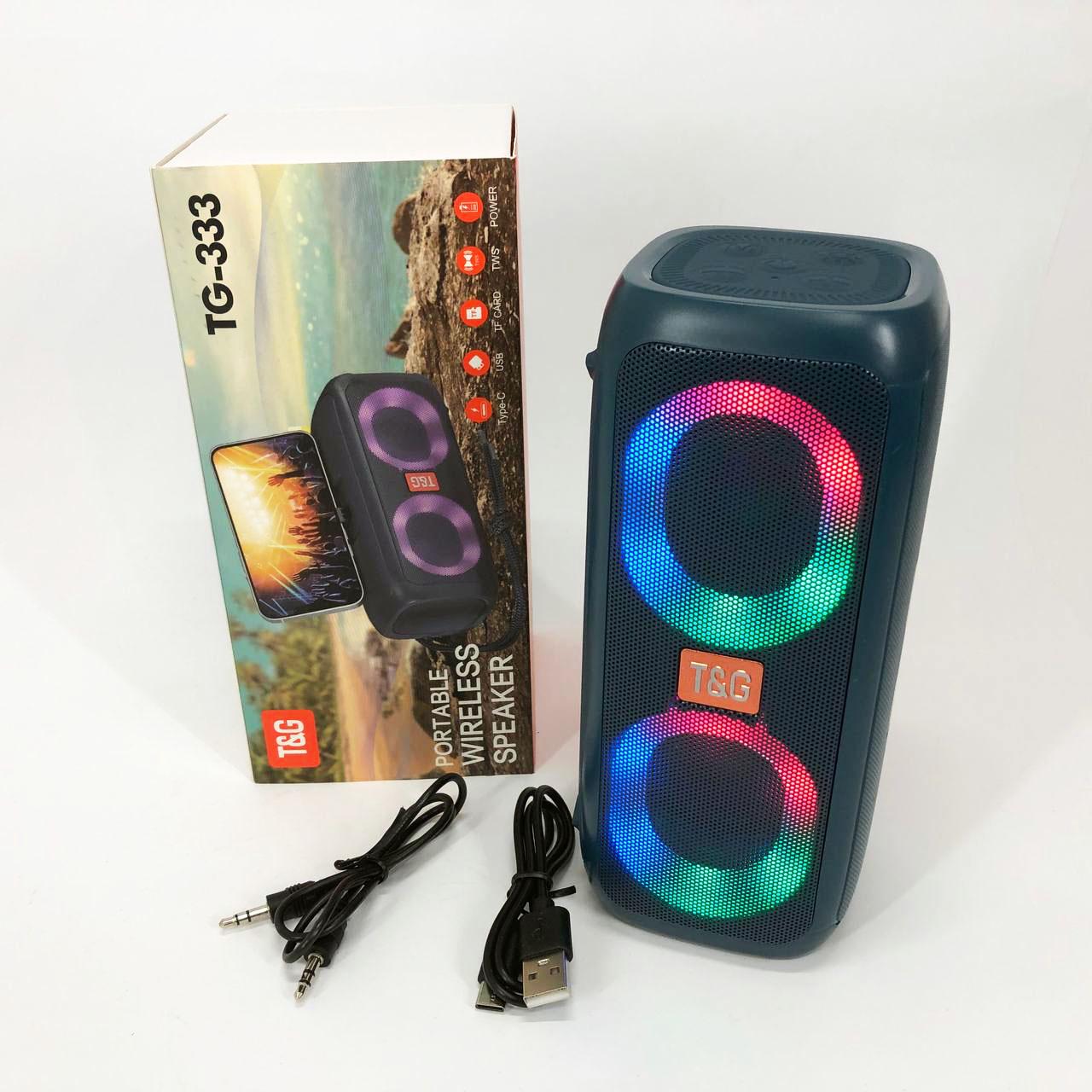 Портативна колонка TG333 2x5W з RGB підсвічуванням - фото 4