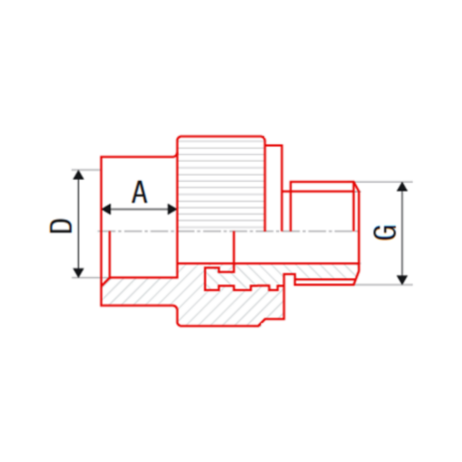 Перехідник REIGER REIGER із зовнішнім металевим різьбленням 20х1/2" (6547087) - фото 2