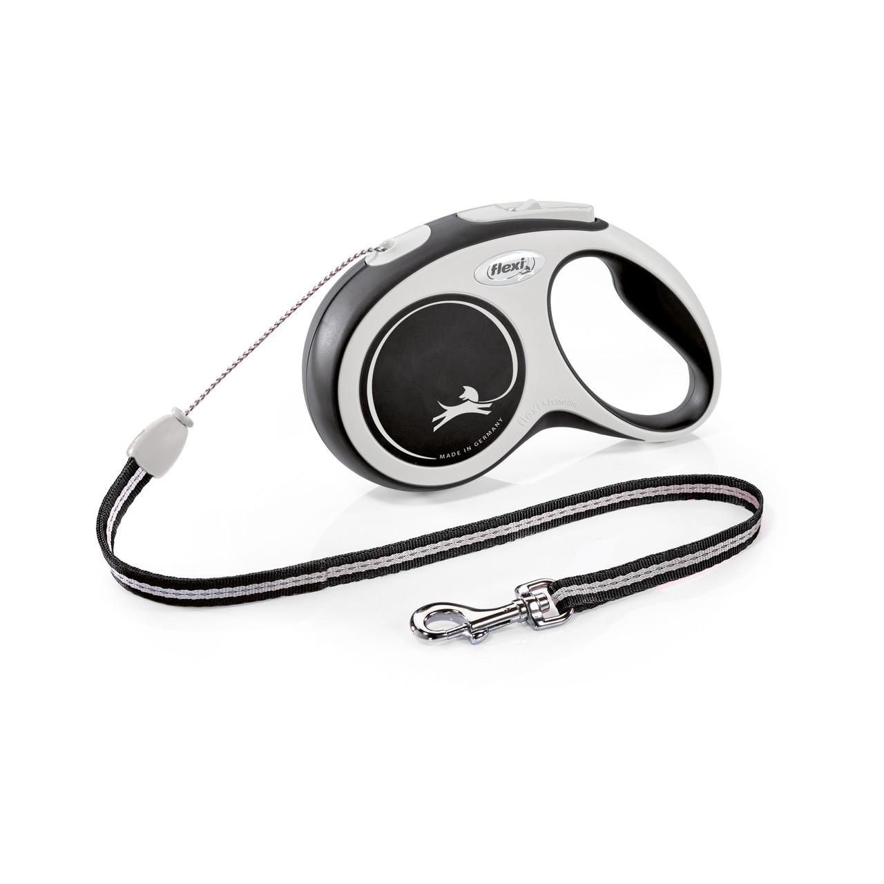 Поводок-рулетка Flexi New Comfort S 8 м до 12 кг Черный (43042)