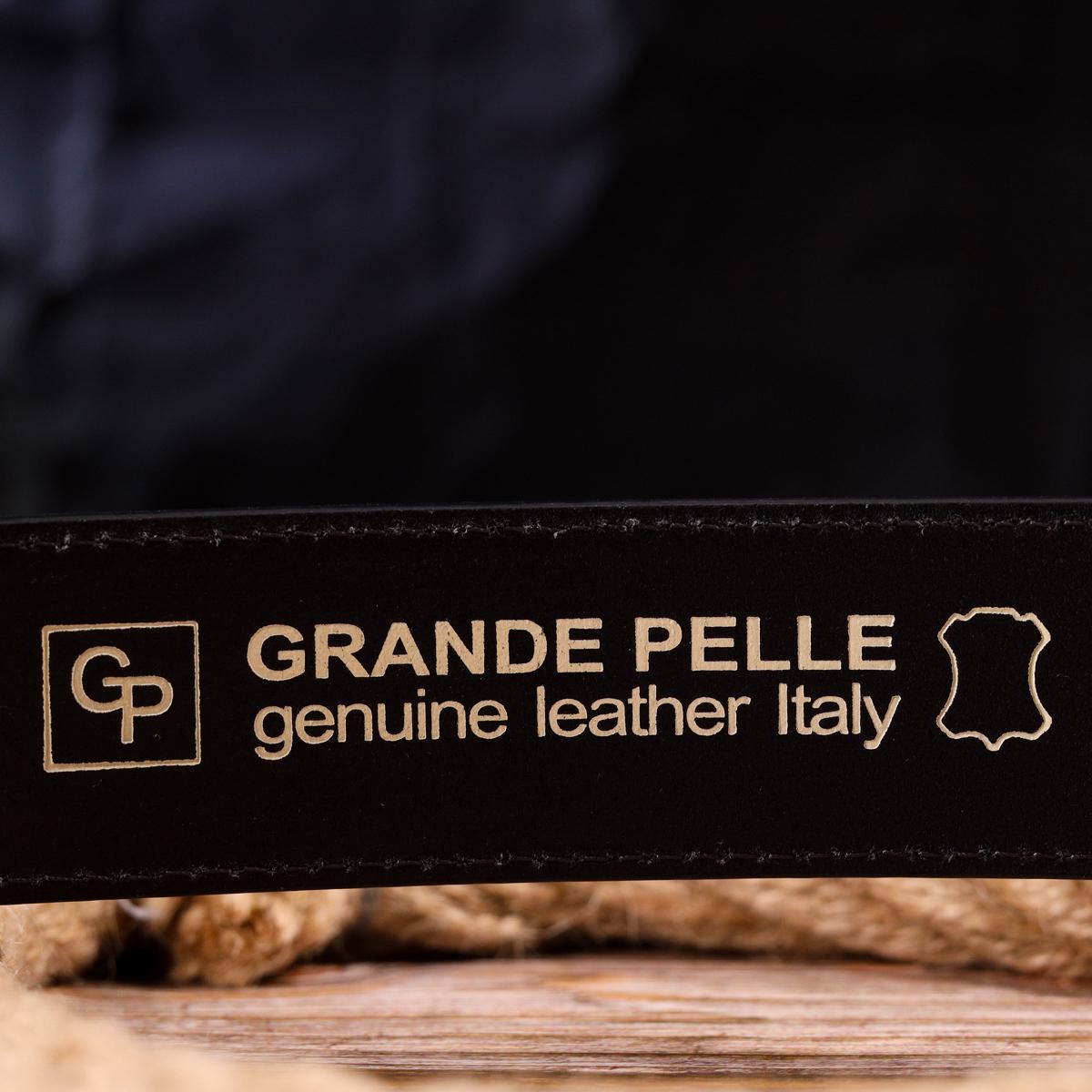 Ремень мужской GRANDE PELLE Leather Belt 21467 Черный - фото 7