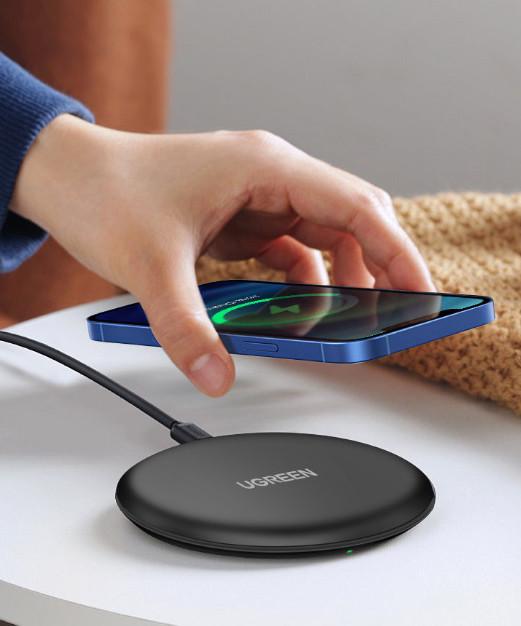 Зарядное устройство для Ugreen CD186 Wireless Charging Pad 15 W Черный - фото 2 Зарядное устройство для Ugreen CD186 Wireless Charging Pad 15 W Черный - фото 2