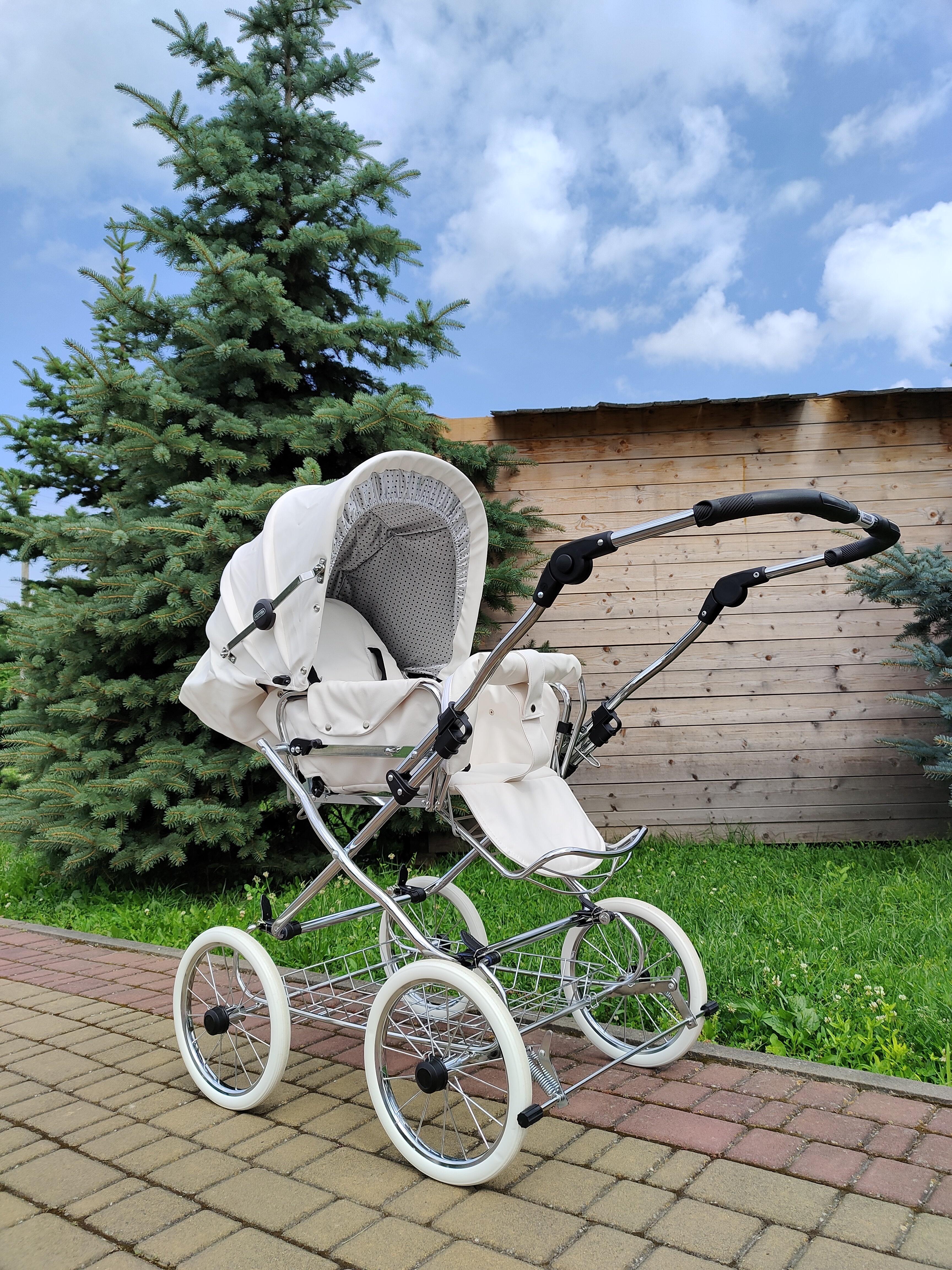 Коляска-трансформер детская Eichhorn Combination Stroller Белый/Серебристо-серый (000005600) - фото 2