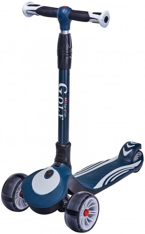 Самокат трехколесный Maraton Golf Max с быстрым складыванием Синий