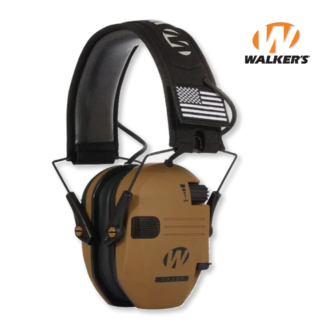 Наушники активные шумоподавляющие Walker's Razor Slim Patriot с патчами Coyote (GWP-RSEM-BB) - фото 3