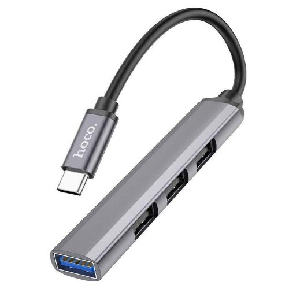 Хаб Hoco HB26 USB 4in1 Серый (33308907)