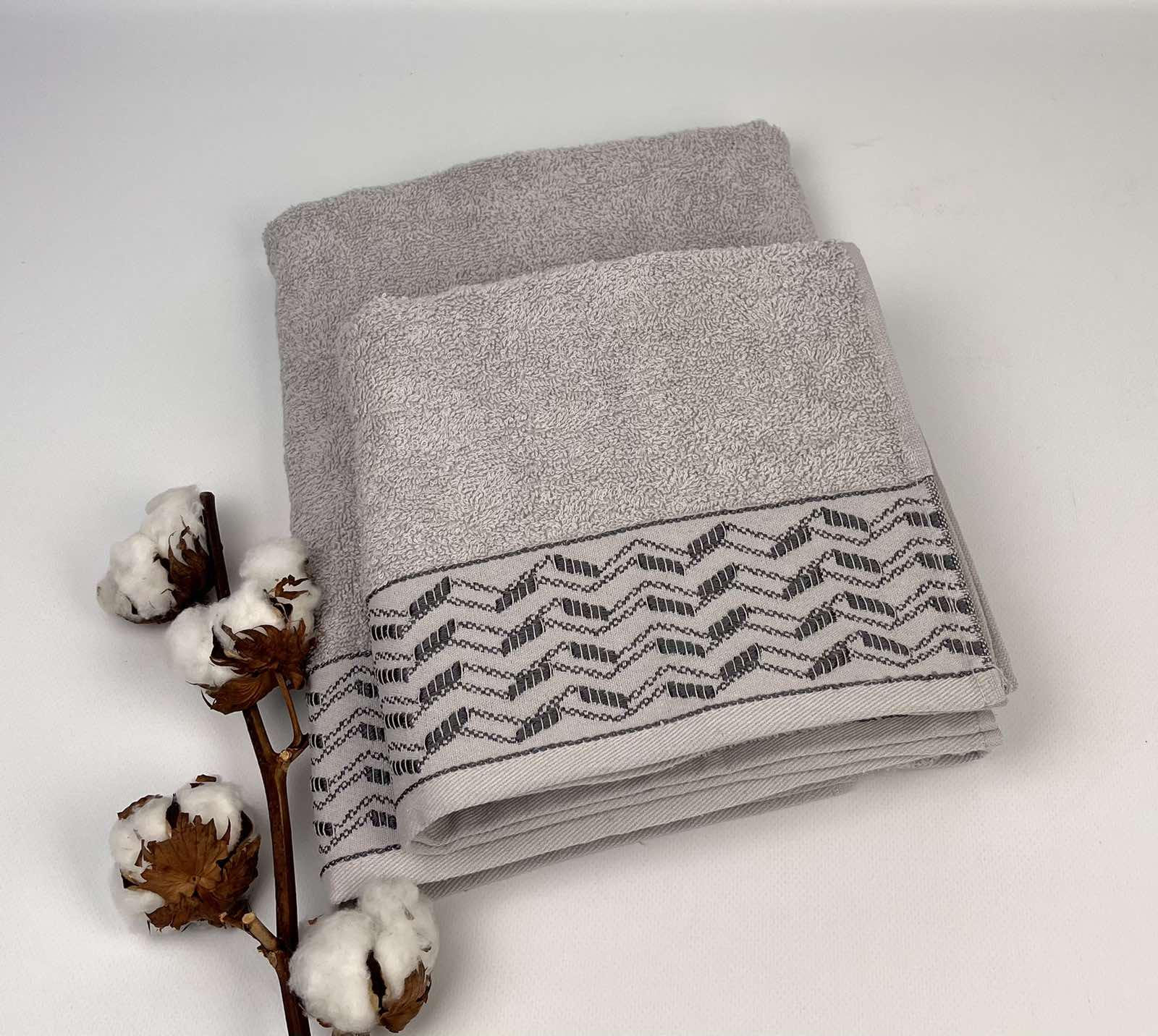 Набор полотенец Altinbasak Pera Luca 2 шт. Серый (CN28387) - фото 1