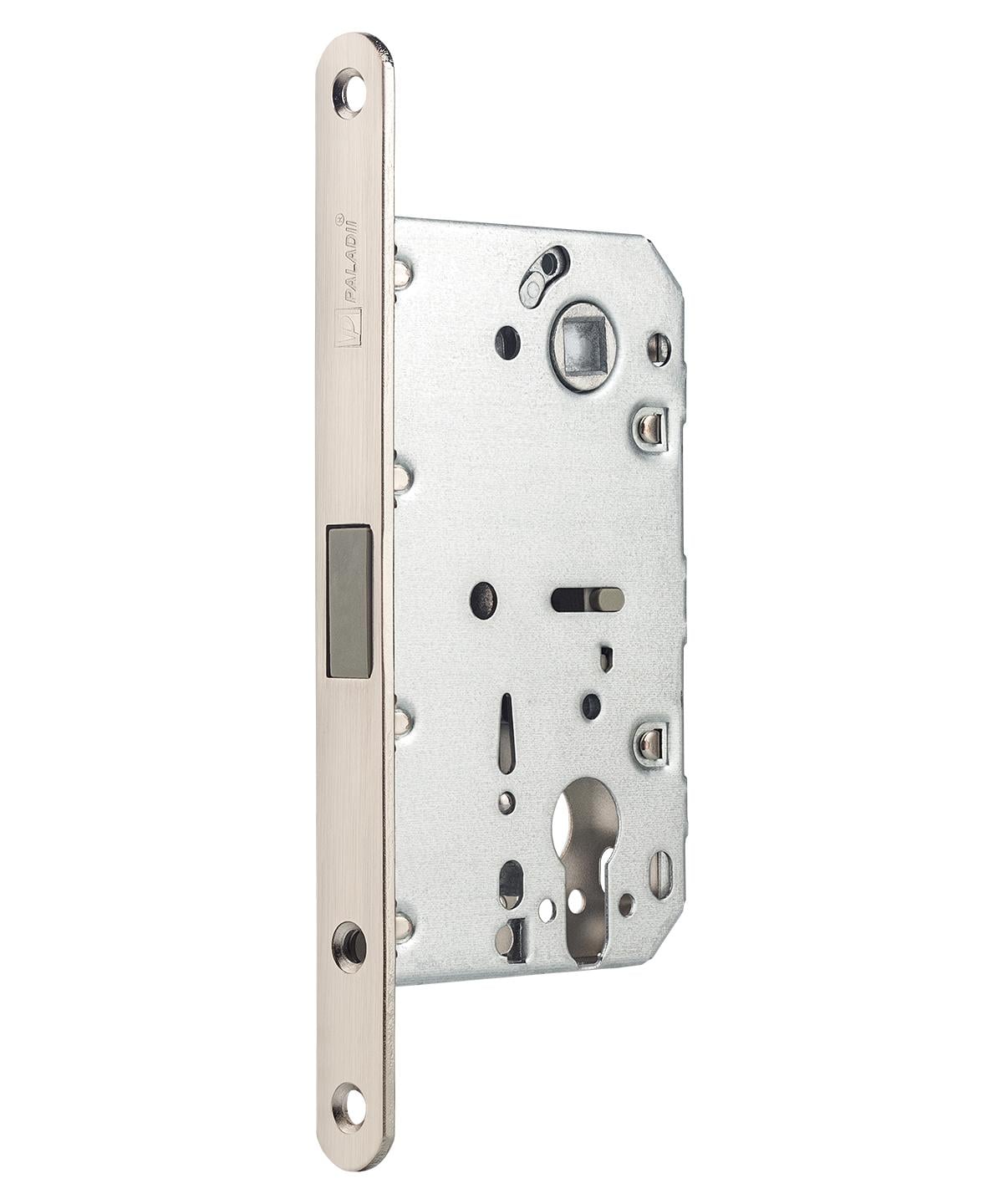 Замок врезной магнитный Paladii под цилиндр 85х50 SN Сатин (ПЗ014)