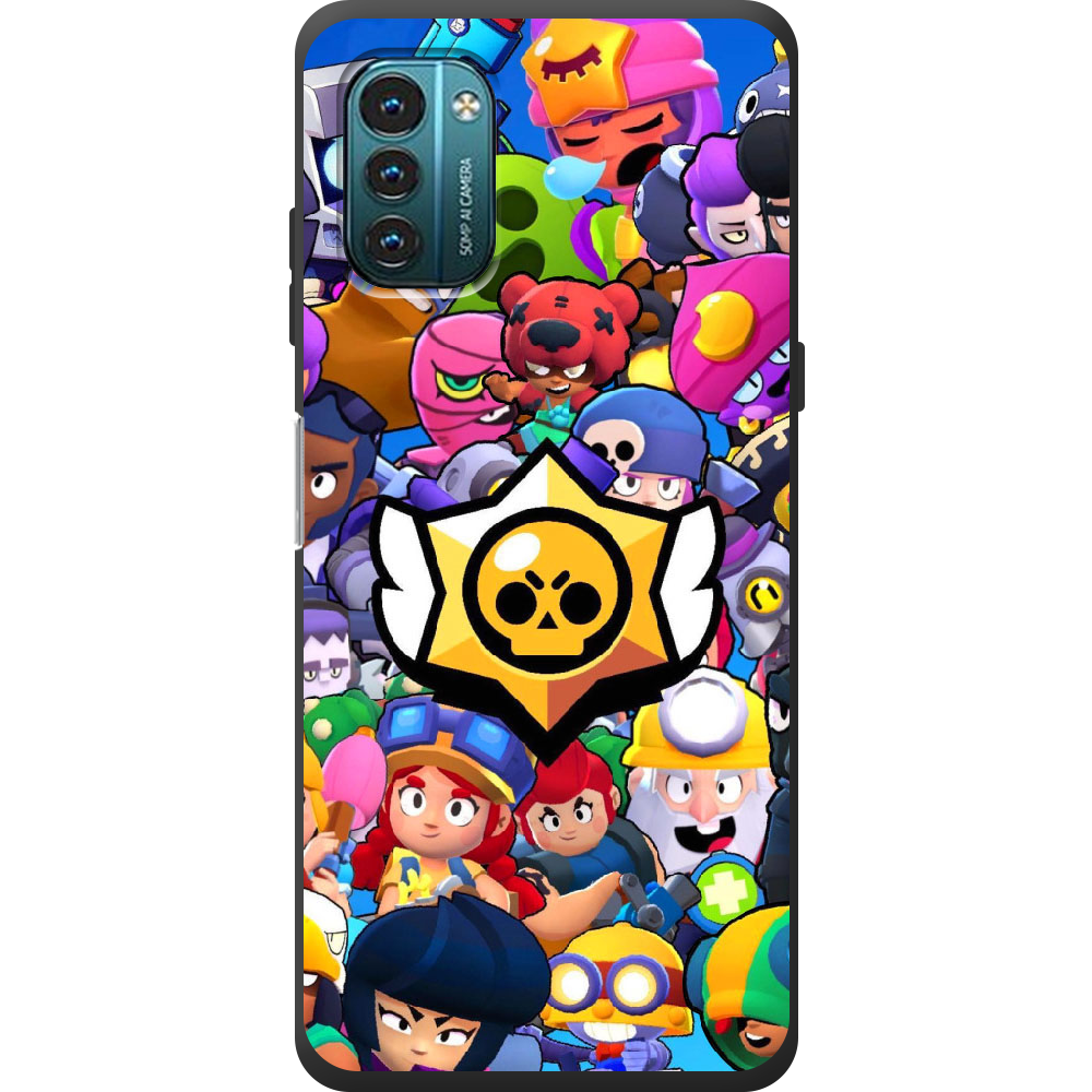 Чехол BoxFace Nokia G21 Brawl Stars Черный силикон (44288-up2389-44291)