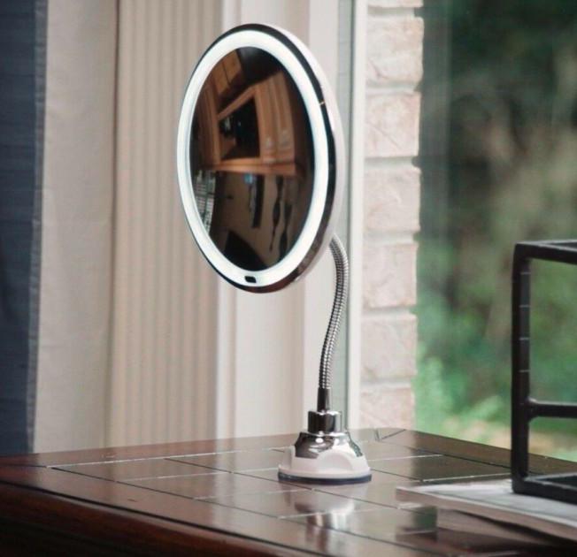 Дзеркало Magic Flexy Mirror з підсвічуванням LED косметичне - фото 9