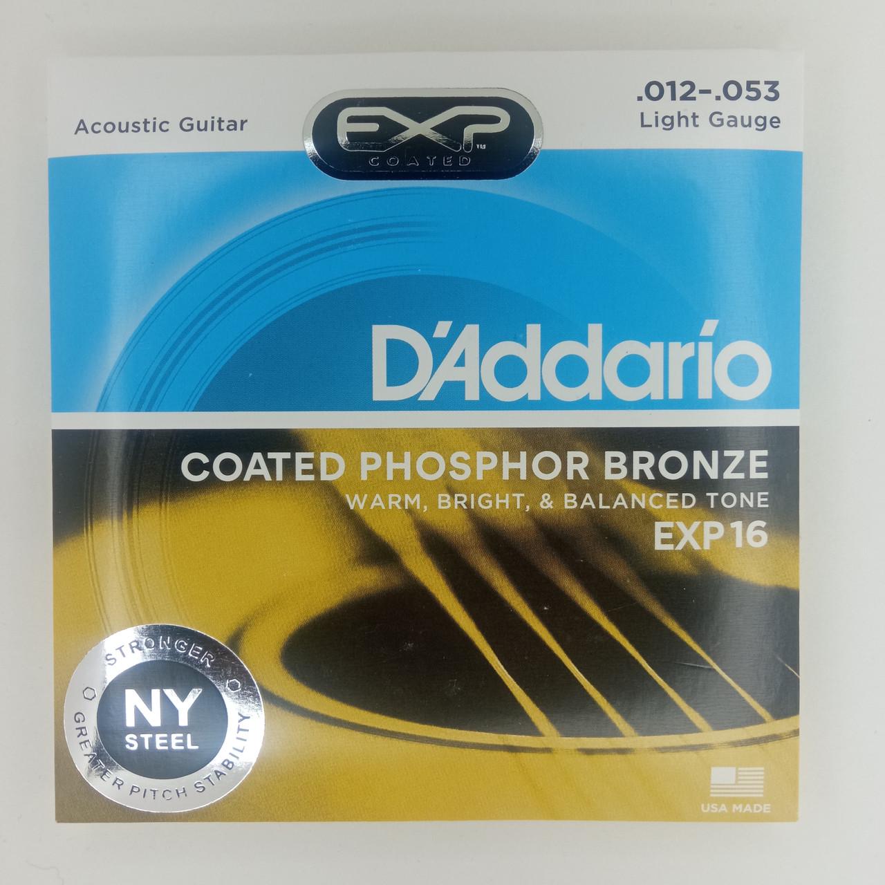 Струни для акустичної гітари D'Addario EXP .012-.053 та 3 медіатори (1805247184)