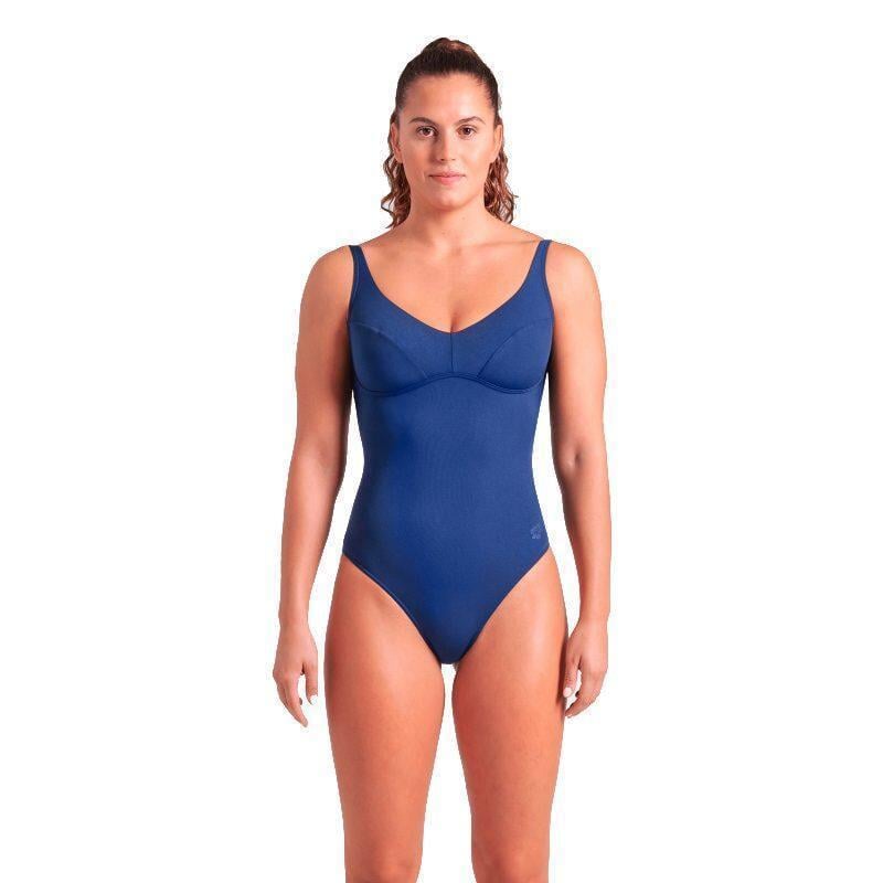 Купальник закрытый для женщин Arena SWIMSUIT VICTORIA U BACK SOLID Жен р. 42 Темно-синий (008868-700 42)