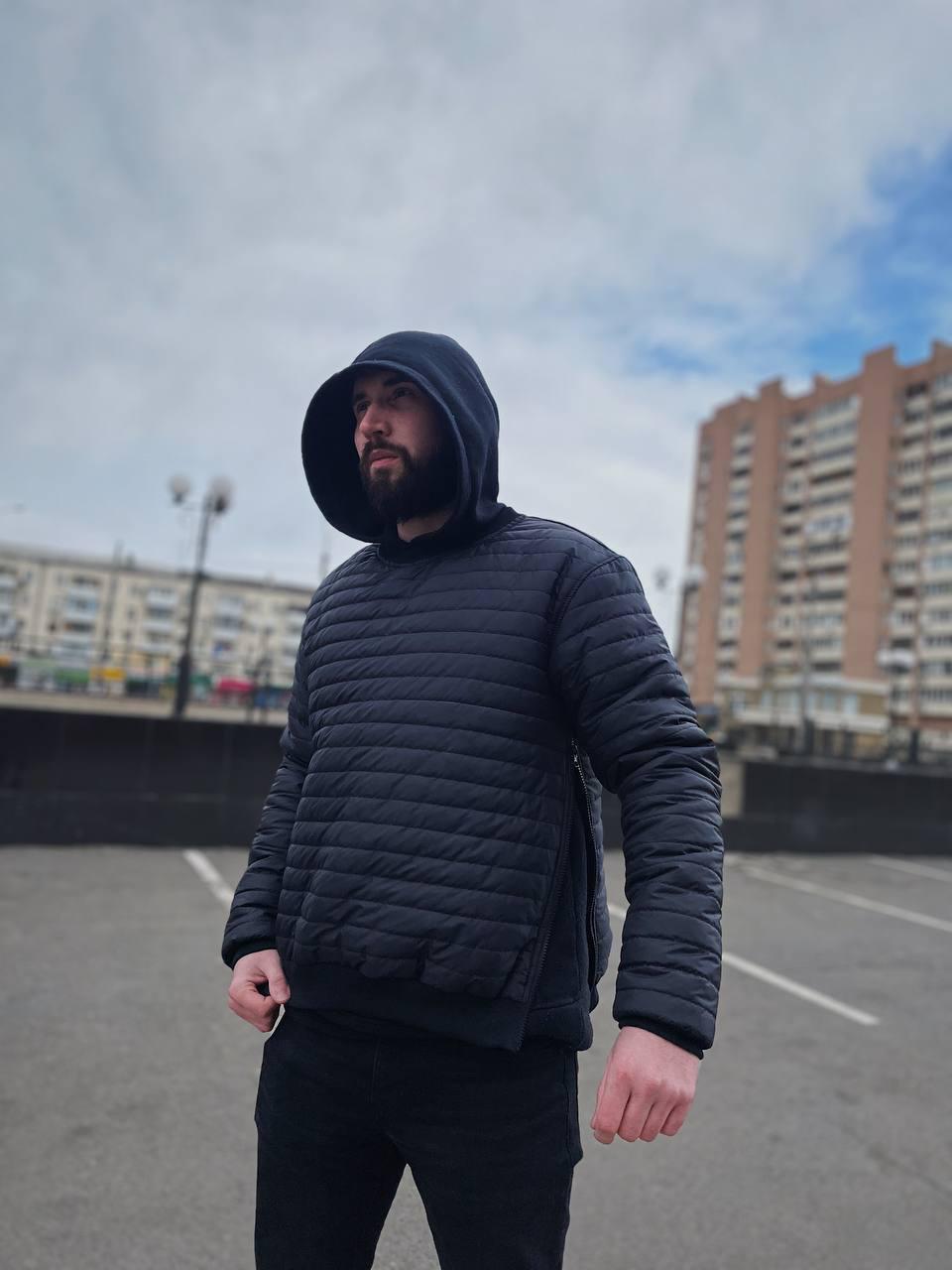 Куртка-свитшот стеганая XL (б4123) - фото 3 Куртка-свитшот стеганая XL (б4123) - фото 3