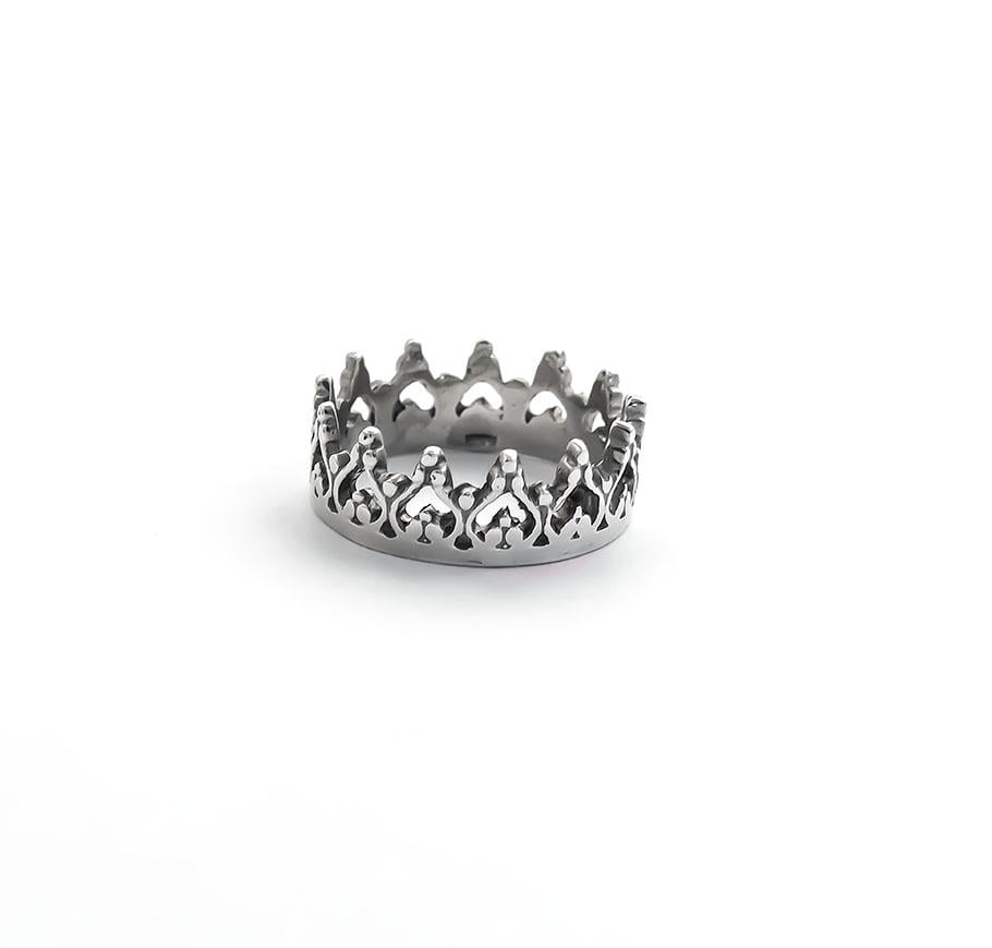 Кольцо высокое Maxi Silver Maxi Silver 5438 SE Корона р. 18 (8543880)