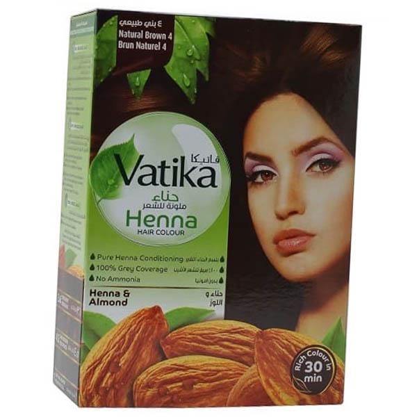 Краска для волосся Dabur Vatika Henna Hair Colours на основі хні 60 г 4 Натуральний коричневий (43634074)