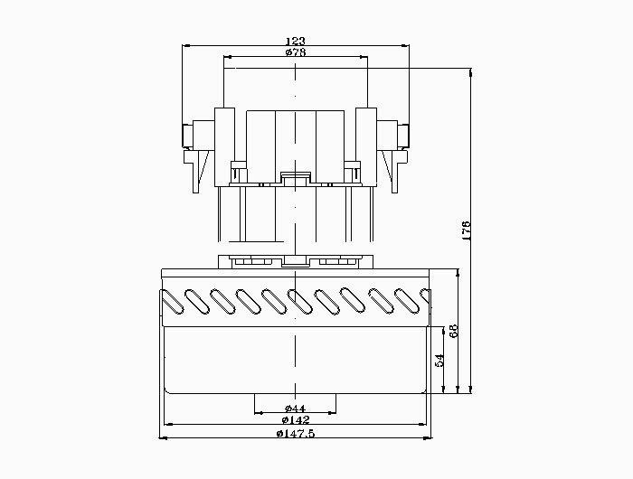 Двигатель для моющего пылесоса IRMATECH MOTOR HWX-CG25 1200W d 143x82 мм - фото 3