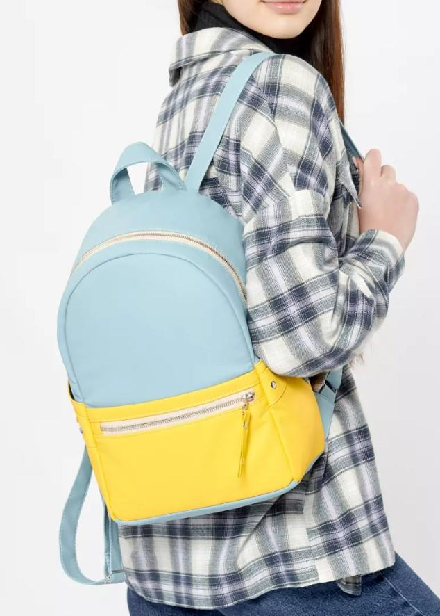 Рюкзак жіночий Sambag Dali BPSe Блакитний з жовтим (15379610e) - фото 4