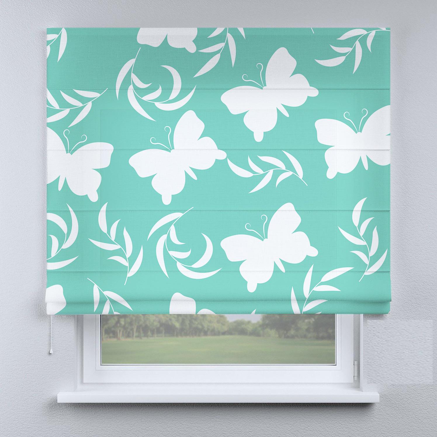 Римская штора Веревочный карниз Wenster ДВ 15-01-39 Бабочки 180х200 см Зеленый (813080)