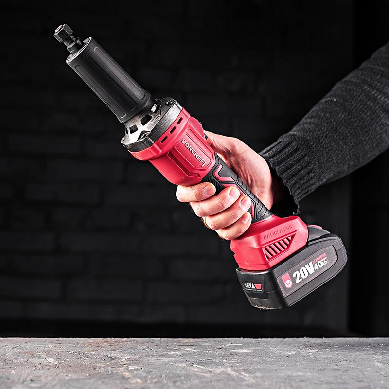 Шліфувальна машинка акумуляторна безщіткова Worcraft CDG-S20LiB з акумулятором 4А і зарядним патрон 0,6 мм (43232) - фото 15