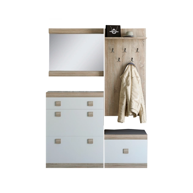 Прихожая Эверест Соната-5 Дуб сонома/Белый (EVR-20588)