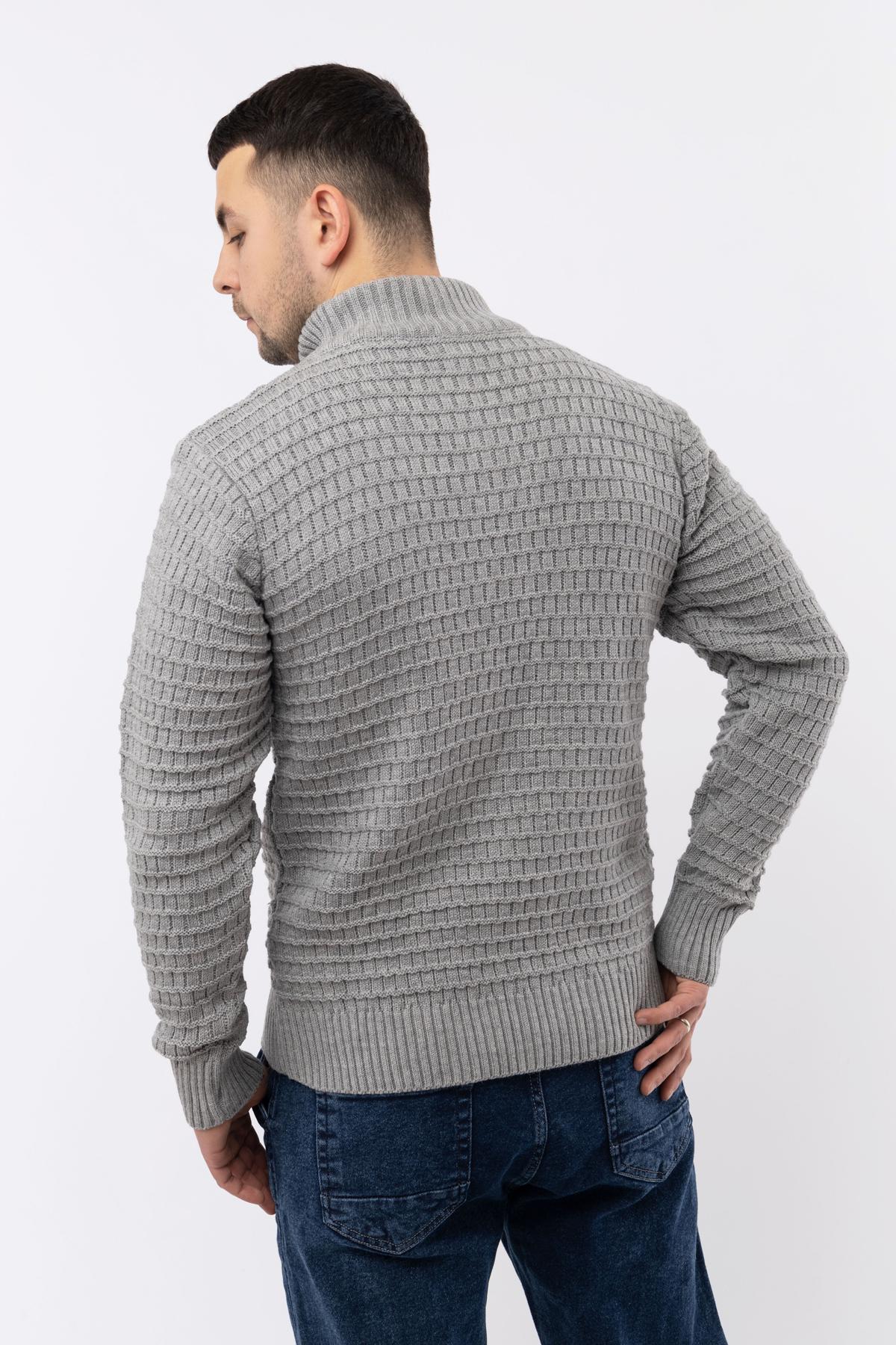 Светр чоловічий ЦБ-00233204 р. 46 Сірий (SKT000940922) - фото 6 Светр чоловічий ЦБ-00233204 р. 46 Сірий (SKT000940922) - фото 6