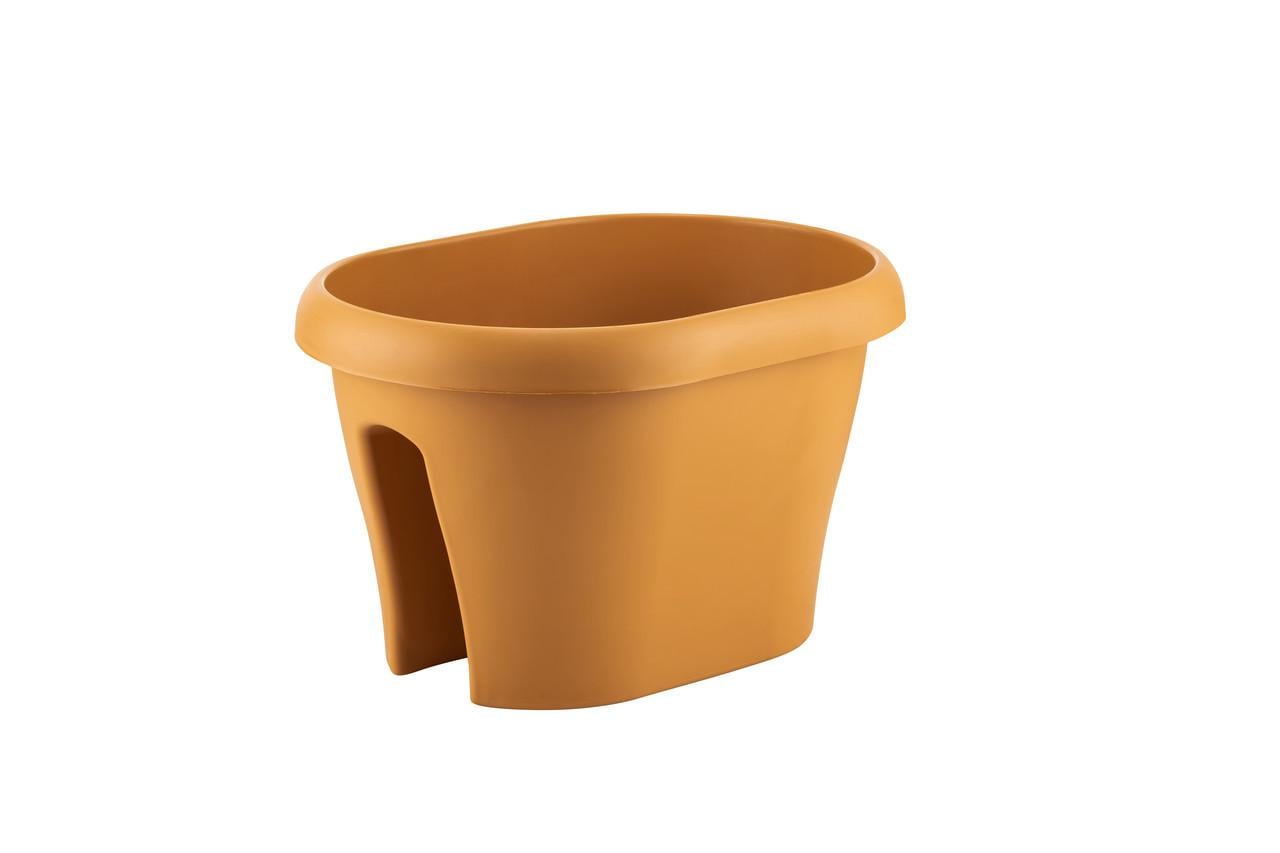 Горшок для цветов Рoliwork Gardenya double-sided подвесной овальный 12 л 39x29x24 см Коричневый