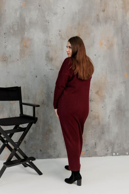 Сукня ART KNIT Андреа з бордовим люрексом M/L Бордо (43536) - фото 2
