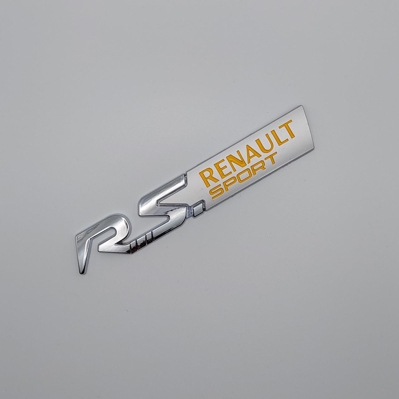 Эмблема Renault Sport на крышку багажника глянцевая/матовая (1725073410)