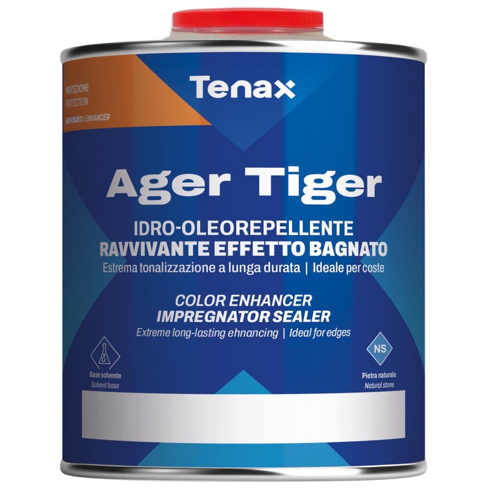 Пропитка защитная TENAX Ager Tiger влагоотталкивающая антиграфити с мокрым эффектом для камня кварца 1 л (004569)