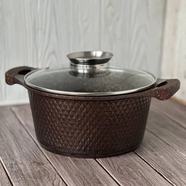 Набор кастрюль с гранитным антипригарным покрытием 7 пр. (HK-315) - фото 5 Набор кастрюль с гранитным антипригарным покрытием 7 пр. (HK-315) - фото 5