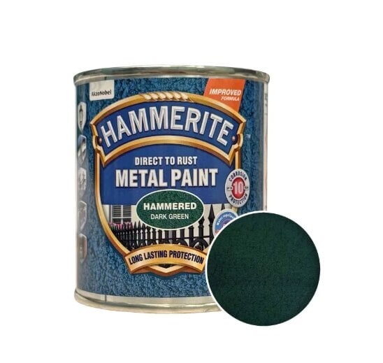 Фарба молоткова Hammerite Metal Paint для металу 0,25 л Темно-зелений (5126340)