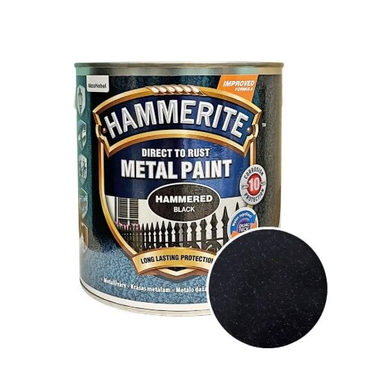 Фарба молоткова Hammerite Metal Paint для металу 0,75 л Чорний (5093281)