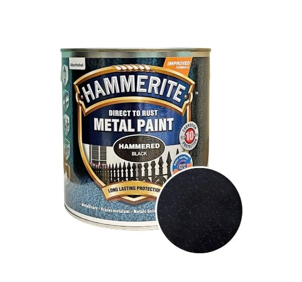 Фарба молоткова Hammerite Metal Paint для металу 2,5 л Чорний (5126348)