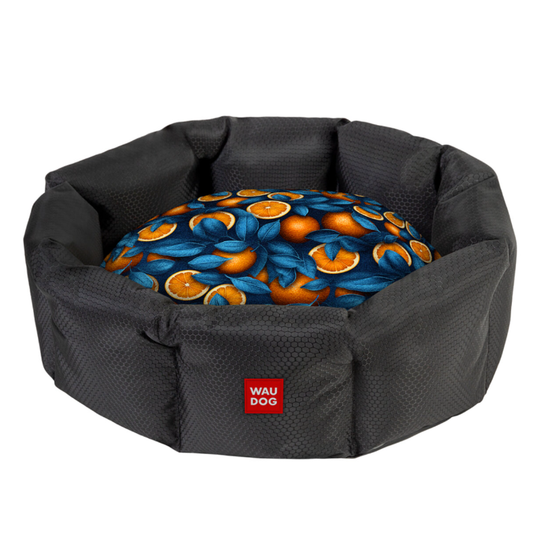 Леженка для собак кошек Waudog Relax Апельсины S 34x45x17 см Black (313-4054) - фото 1 Леженка для собак кошек Waudog Relax Апельсины S 34x45x17 см Black (313-4054) - фото 1