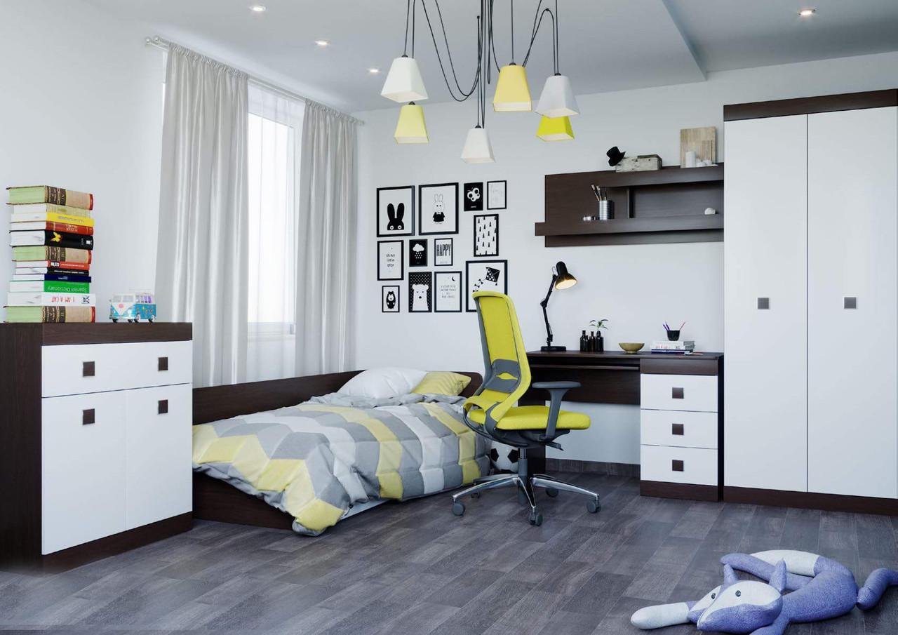 Кровать Эверест Соната-800 сплошной щит с ящиками 80x190 см Венге/Белый (ЕВ20243) - фото 8 Кровать Эверест Соната-800 сплошной щит с ящиками 80x190 см Венге/Белый (ЕВ20243) - фото 8