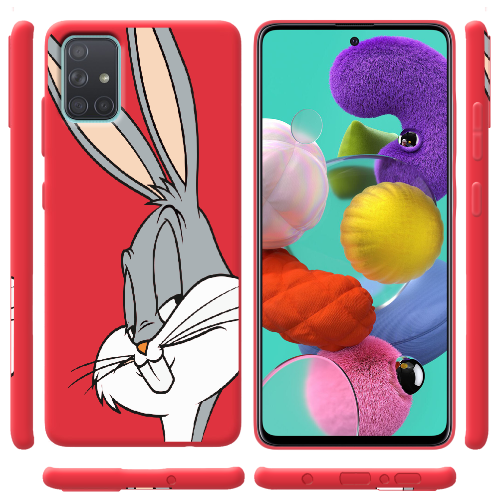 Чохол BoxFace Samsung A715 Galaxy A71 Lucky Rabbit Червоний силікон  (38850-bk81-38949) - фото 2