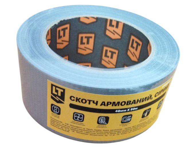 Скотч армированный 48x10 мм Серый (LT4810AG) Скотч армированный 48x10 мм Серый (LT4810AG)