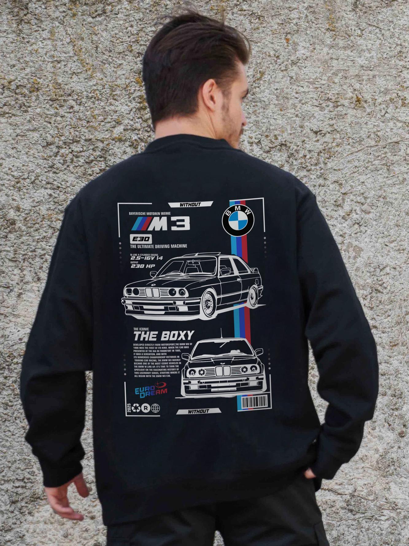Світшот оверсайз з принтом Without BMW S/M Black (S/M8055580)