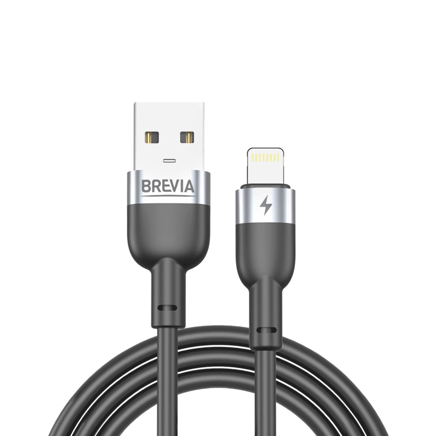 Кабель Brevia USB to Lightning 2,4А box 1,2 м Черный (52120BULC1)