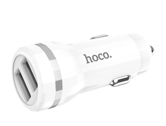Автомобільний зарядний пристрій Hoco Z27 Car Charger 2USB 2,4A White