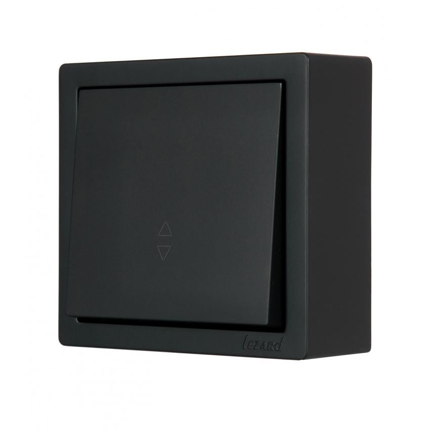 Вимикач одноклавішний Lezard Leto прохідний Антрацит (752-4200-105)