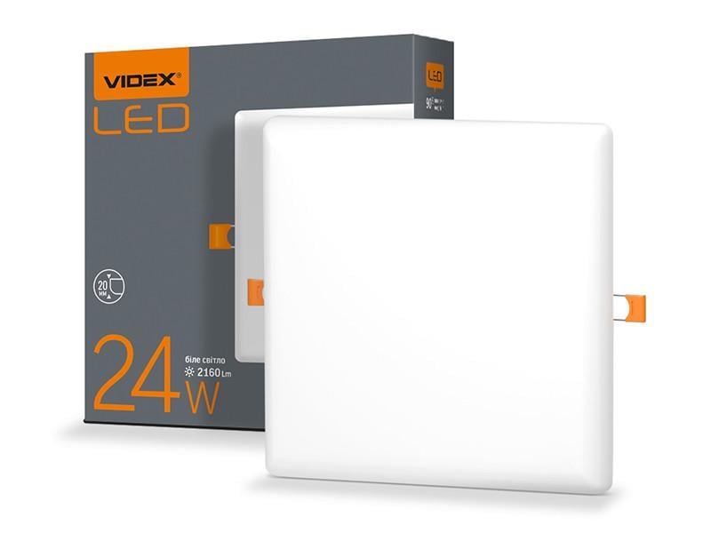 Светильник светодиодный врезной Videx VL-DLFS-244 квадратный 24W 4100K IP20 (7333) Светильник светодиодный врезной Videx VL-DLFS-244 квадратный 24W 4100K IP20 (7333)