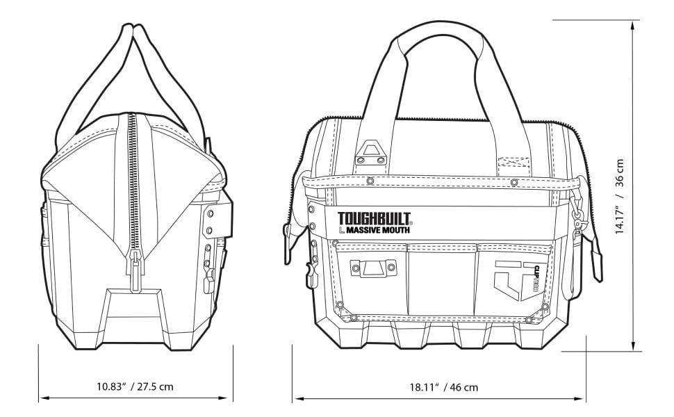 Сумка для інструментів ToughBuilt з великою горловиною (TB-CT-62-16A-BEA) - фото 9 Сумка для інструментів ToughBuilt з великою горловиною (TB-CT-62-16A-BEA) - фото 9