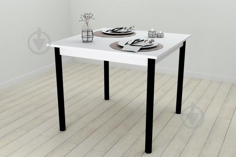 Стол кухонный Ferrum-decor Агата 75x80x80 Черный ДСП Белое 16мм (AGA0015)