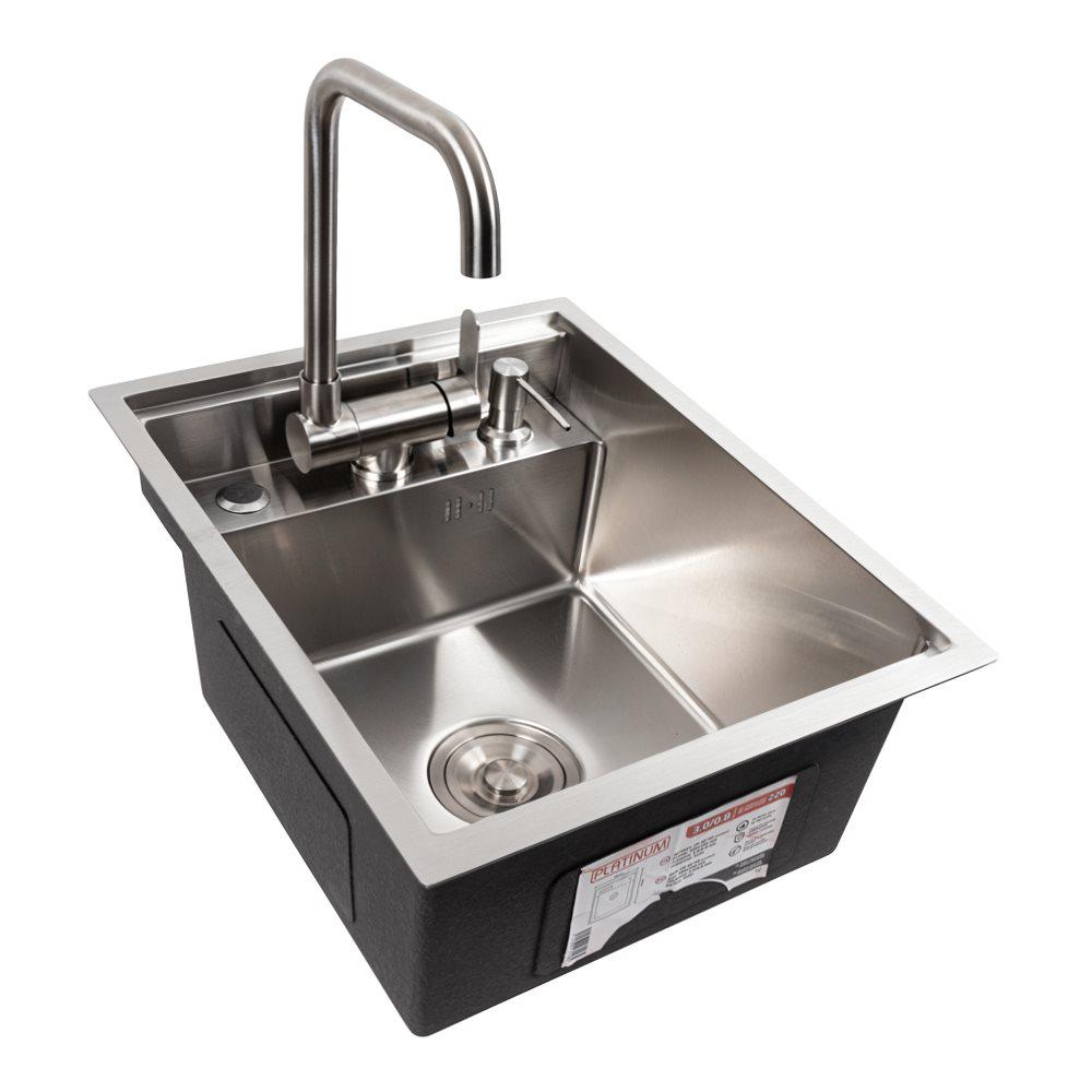 Мойка кухонная Platinum Handmade CM 40х50 скрытая нержавеющая сталь - фото 1 Мойка кухонная Platinum Handmade CM 40х50 скрытая нержавеющая сталь - фото 1