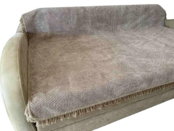 Покрывало полуторное 150х200 см и накидки 70х150 см 2 шт. Бежевый (П4К-gobelen-new-008-01)