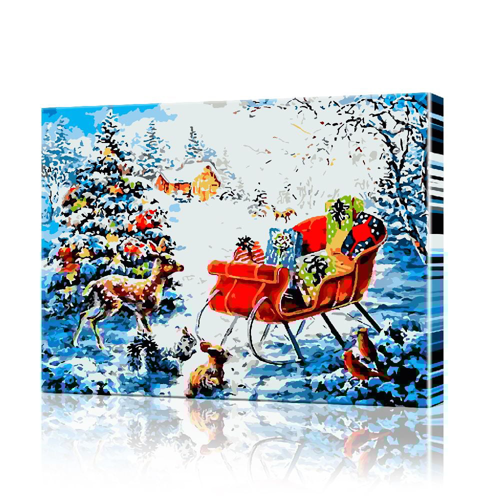 Картина по номерам ArtSale Сани Санта Клауса PBN0412 40х50 см