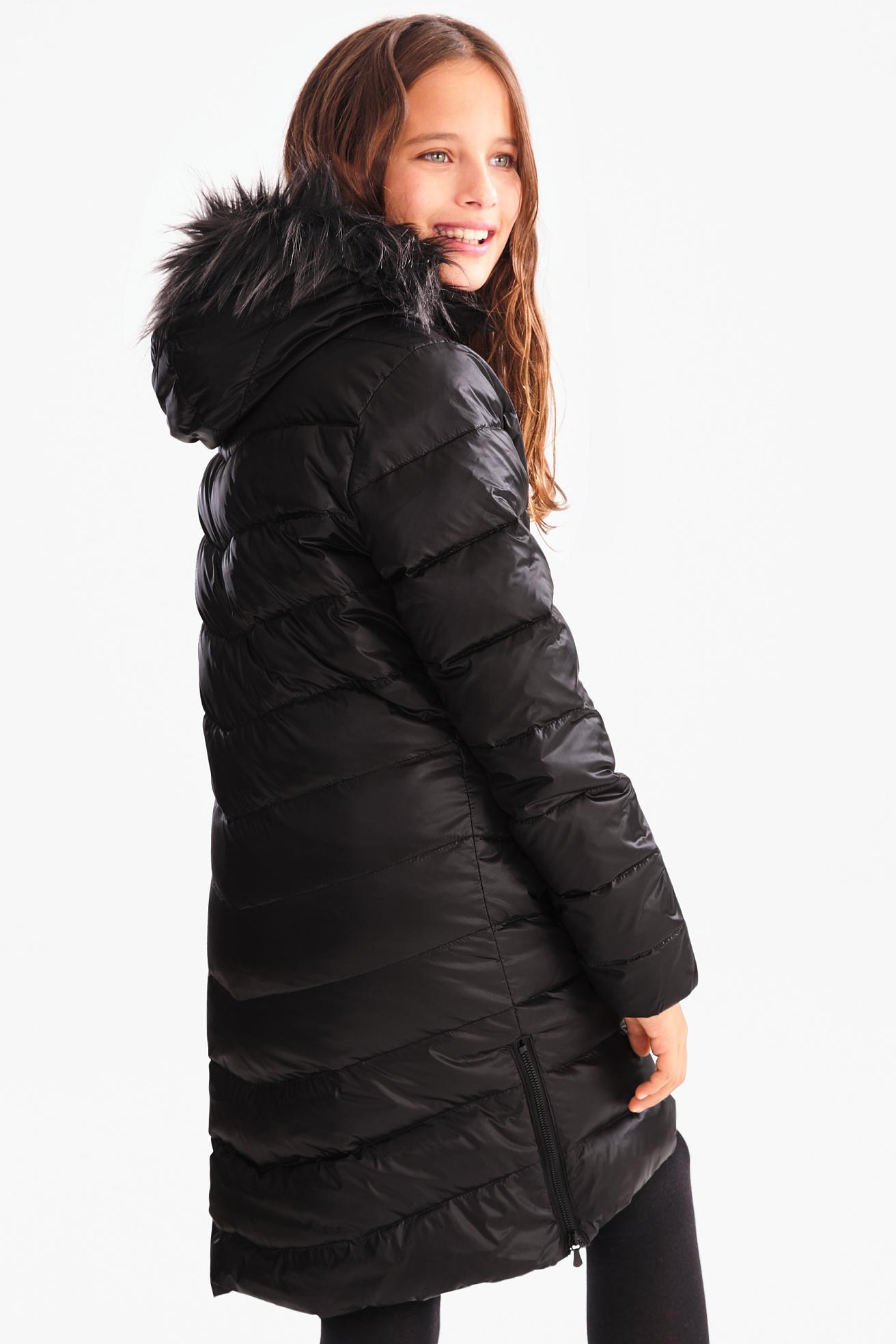Пуховик для девочки C&A удлиненный 176 см Black (2061831) - фото 2